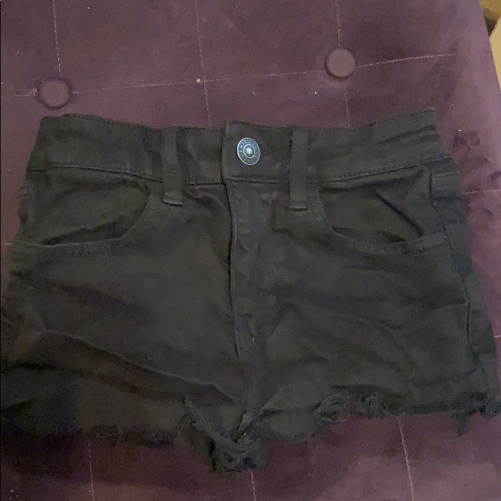 Black American Eagle Short Shorts